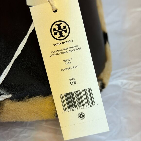 Tory Burch Fleming Shearling Belt Bag - Toffee - Picture 10 of 10
